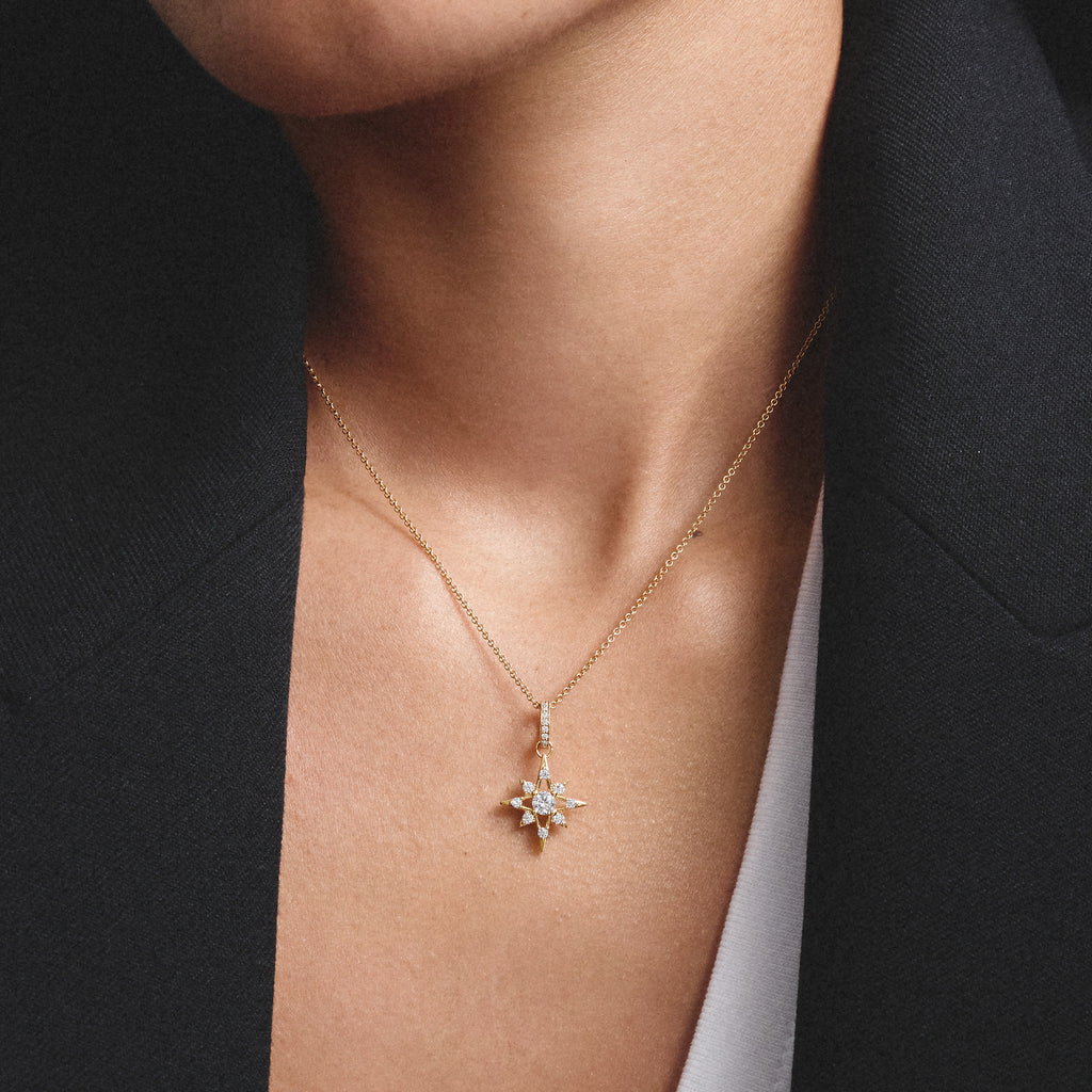 Thomas Sabo GOLD COLOUR CZ SET STAR PENDANT & CHAIN