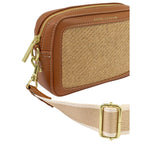 Katie Loxton Avery Raffia Small Crossbody Bag - Cognac