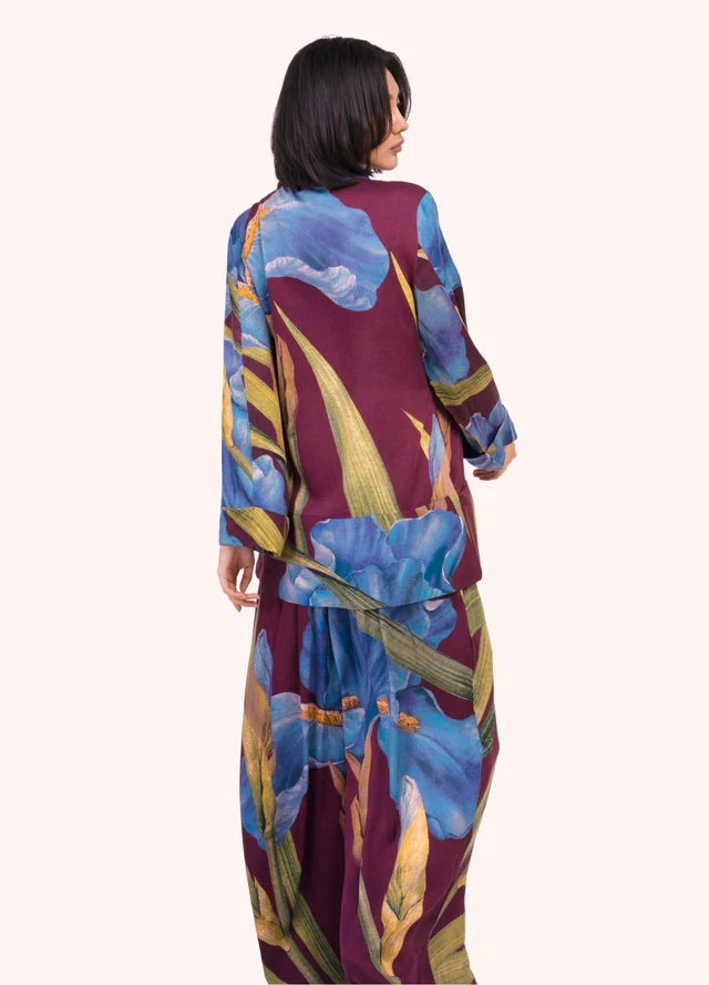 IRIS PURPLE & BLUE LUX TROUSERS by POWDER (Medium/Large)