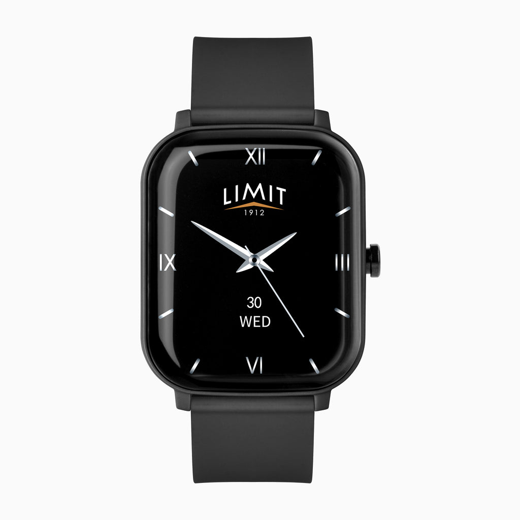 BLACK LIMIT DIGITAL RECT SMART SILICONE STRAP WATCH