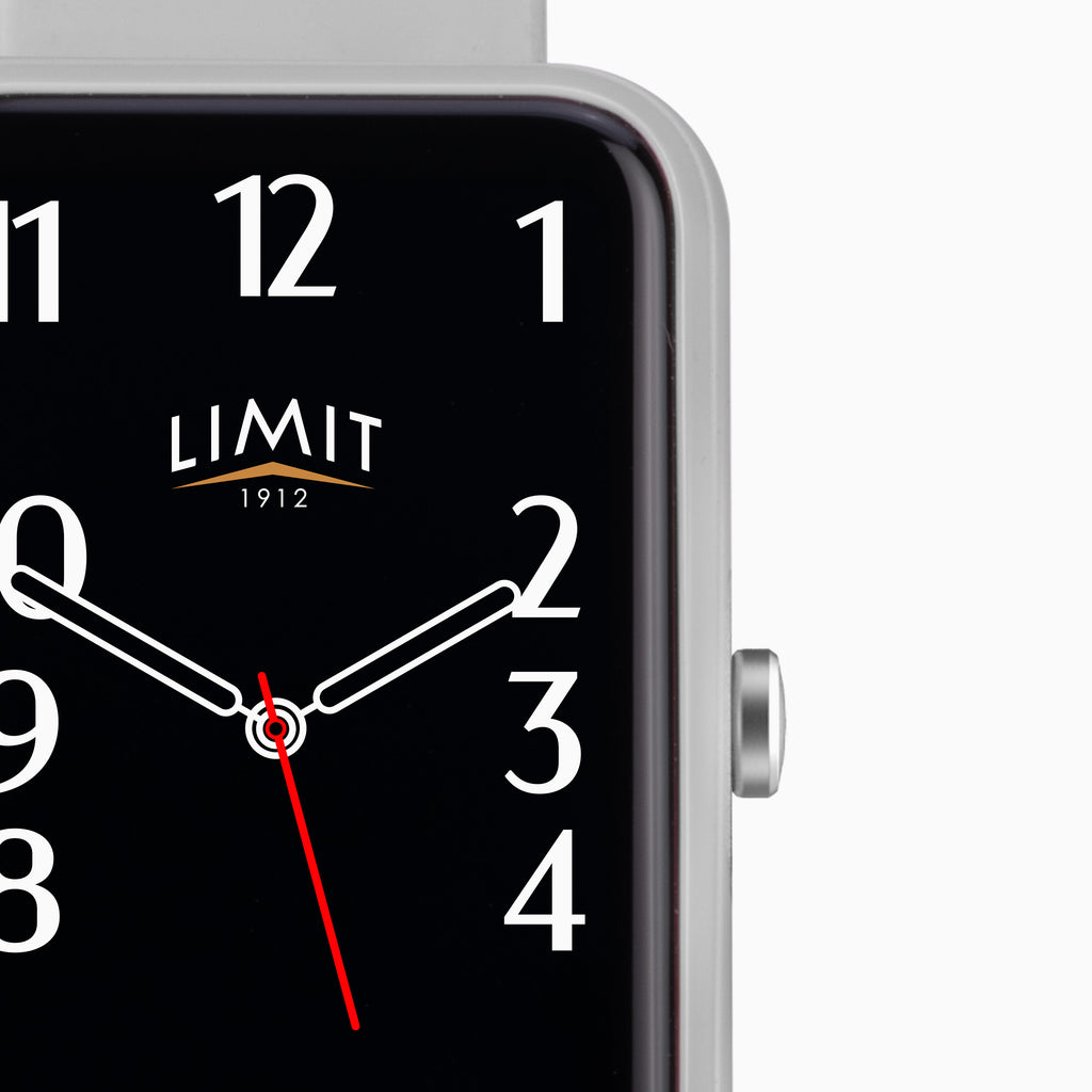 GREY LIMIT DIGITAL RECT SMART SILICONE STRAP WATCH