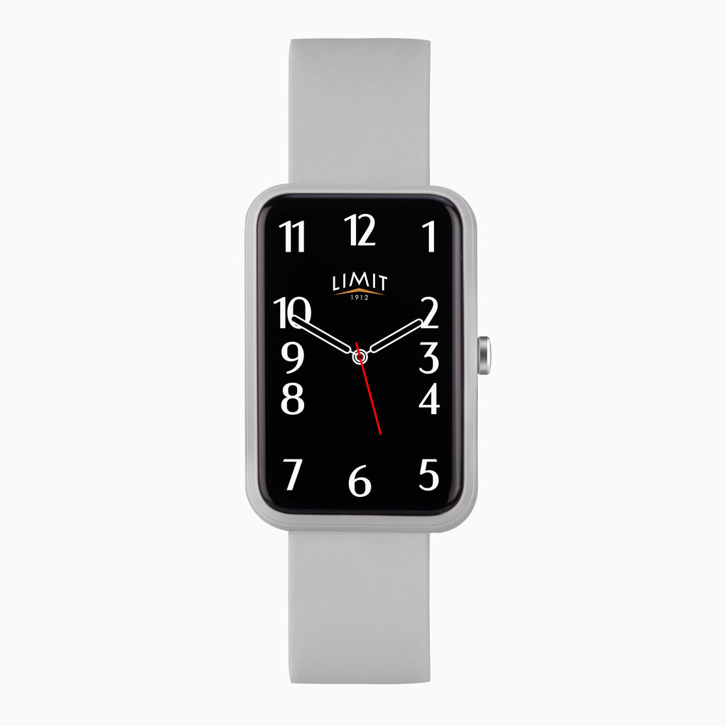 GREY LIMIT DIGITAL RECT SMART SILICONE STRAP WATCH