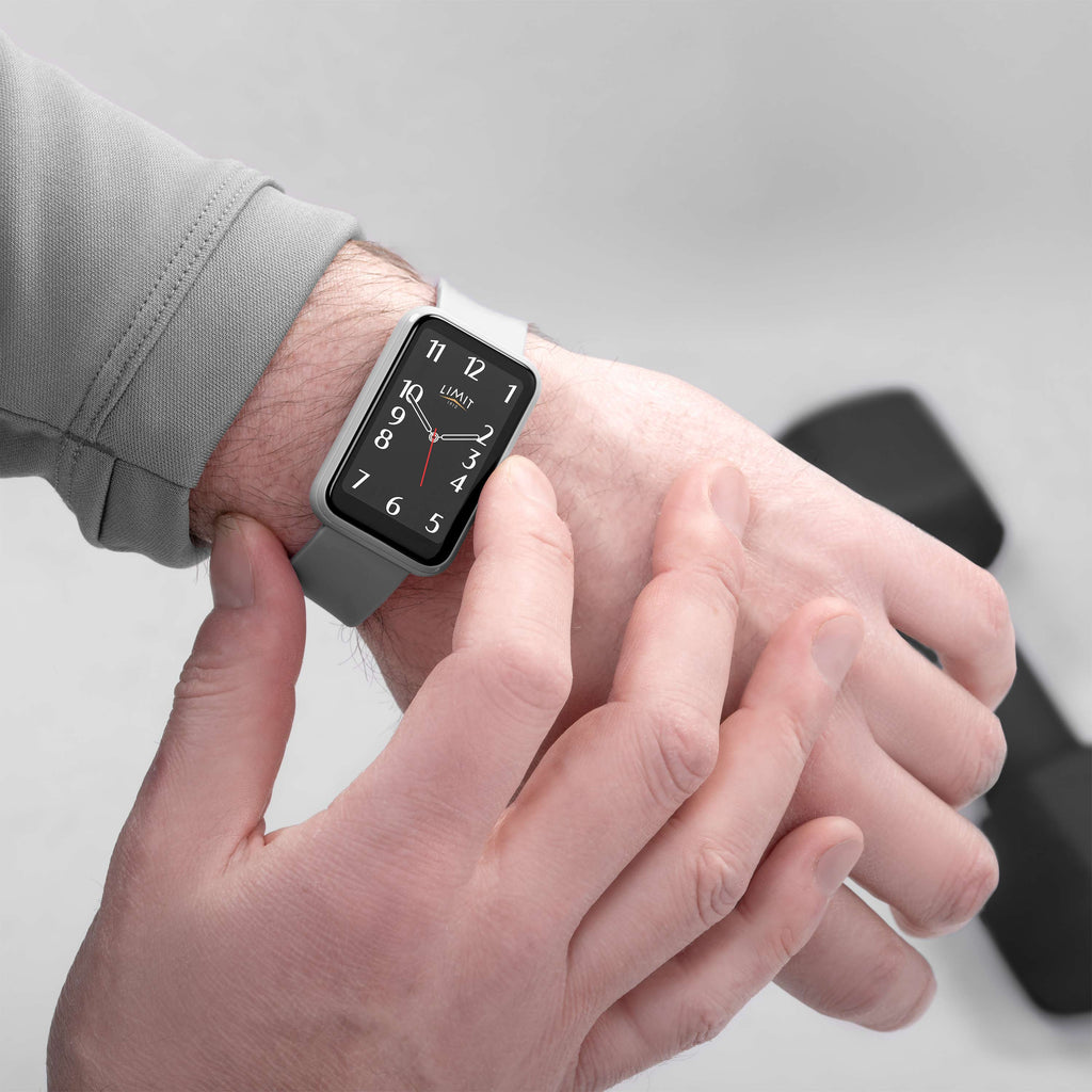 GREY LIMIT DIGITAL RECT SMART SILICONE STRAP WATCH