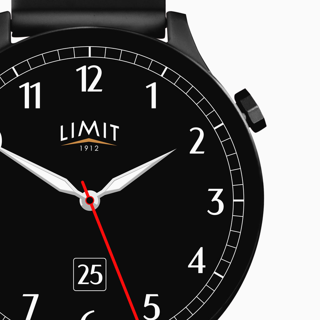BLACK LIMIT DIGITAL ROUND SMART SILICONE STRAP WATCH