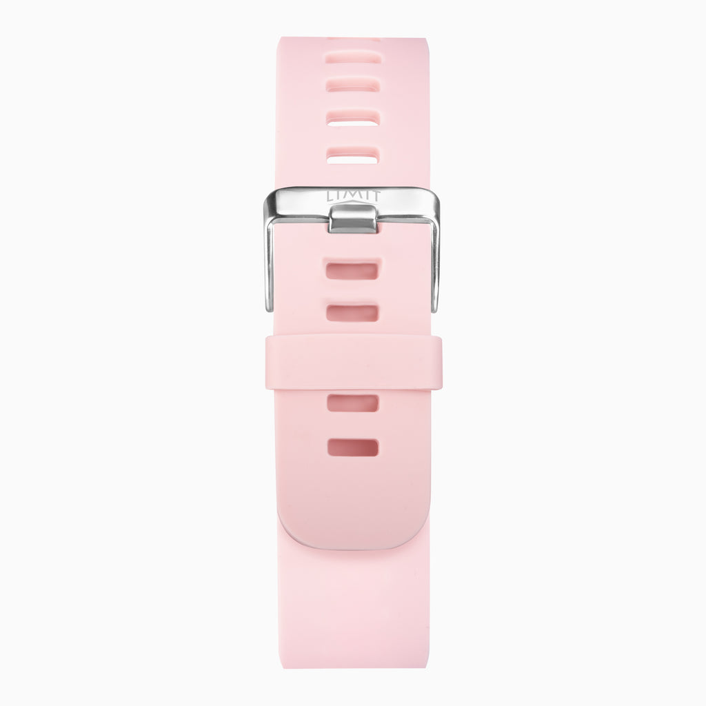 PINK LIMIT DIGITAL ROUND SMART SILICONE STRAP WATCH