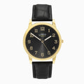 GENTS LIMIT GP RND BLK DL. BLK STRAP WATCH