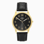 GENTS LIMIT GP RND BLK DL. BLK STRAP WATCH