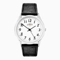 GENTS LIMIT SILV COLOUR RND WHT DL. EASY READER STRAP WATCH