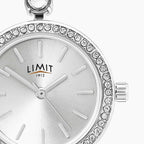 LADIES LIMIT SS RND SILV DL. CRYSTAL SET BRACELET WATCH