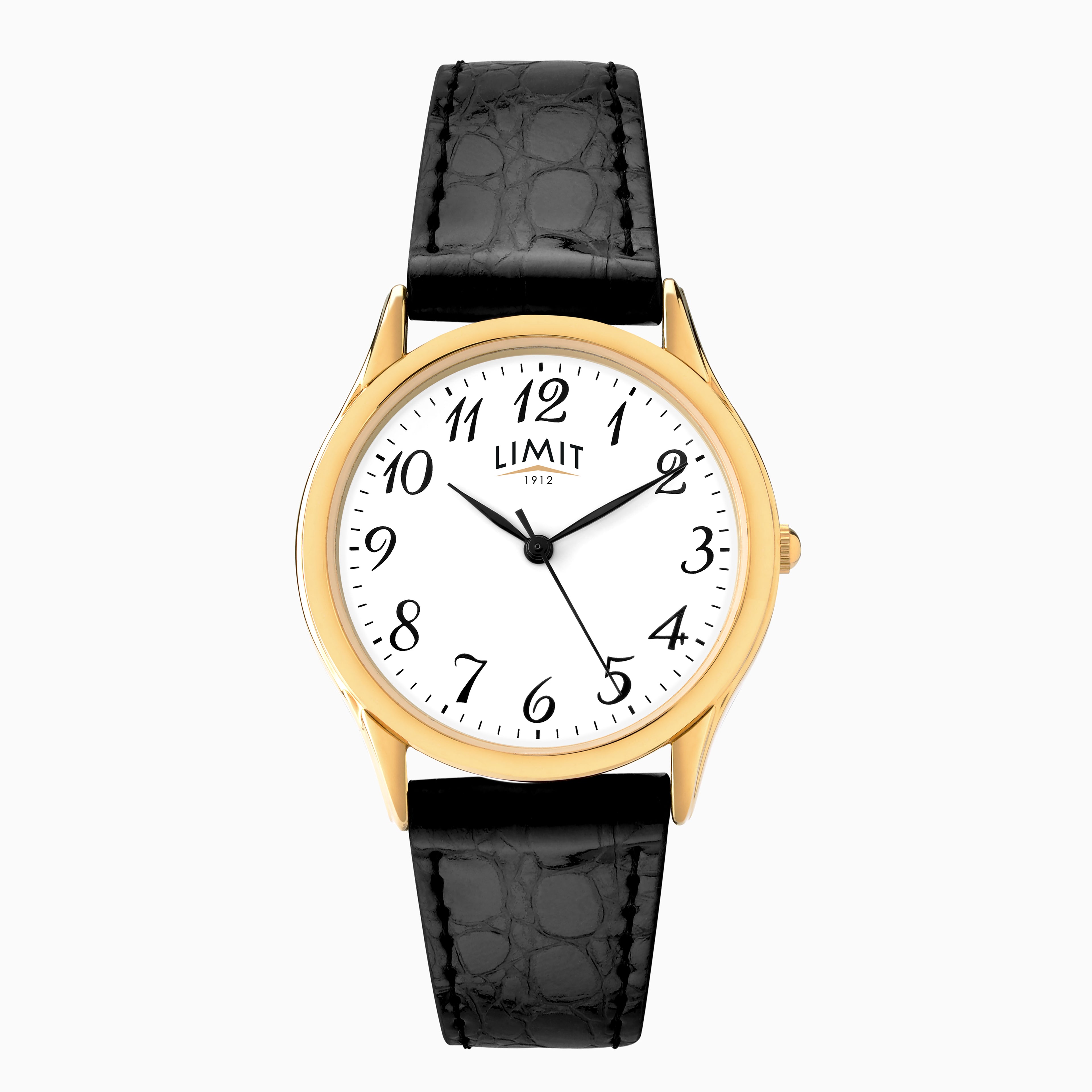 LADIES LIMIT GP RND WHT DL. EASY READER STRAP WATCH