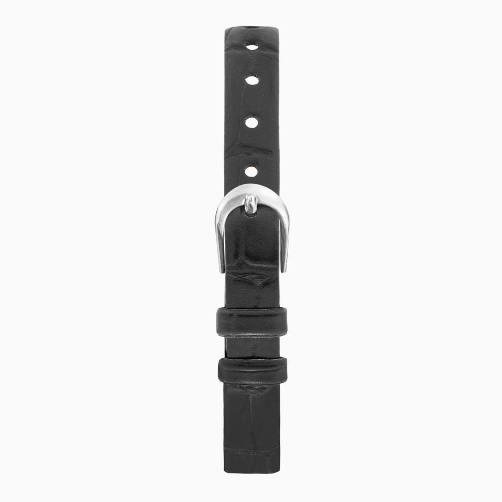 LADIES LIMIT WM RND MOP DL. BLK STRAP WATCH