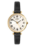 LADIES LIMIT GP RND MOP DL. BLK STRAP WATCH