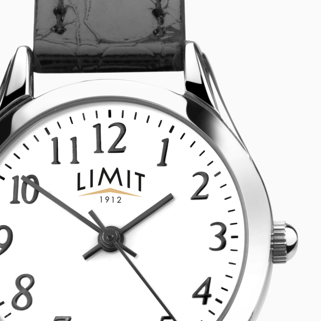 LADIES LIMIT WM RND WHT DL. EASY READER STRAP WATCH
