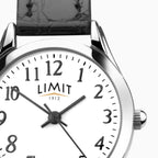 LADIES LIMIT WM RND WHT DL. EASY READER STRAP WATCH
