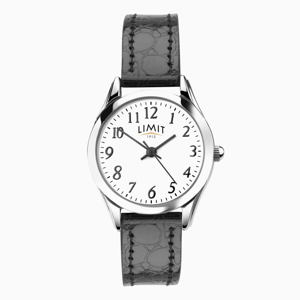 LADIES LIMIT WM RND WHT DL. EASY READER STRAP WATCH