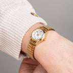 LADIES LIMIT GP RND WHT DL. EASY READER EXPANDABLE BRACELET WATCH