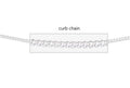 SILV 18" MED TIGHT CURB PENDANT CHAIN