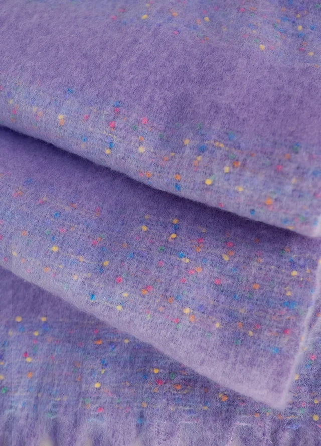 LILAC PASTEL DOTS NANCY BOLD TASSLE SCARF by POWDER