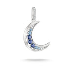 Thomas Sabo SILVER BLUE CZ SET MOON PENDANT ONLY
