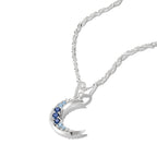 Thomas Sabo SILVER BLUE CZ SET MOON PENDANT ONLY