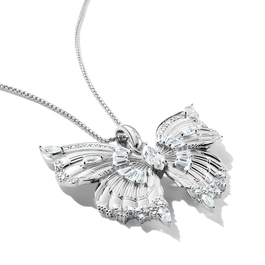 THOMAS SABO SILVER BUTTERFLY PARADISE WITH WHITE STONES PENDANT