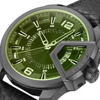 Police Underlined Gun Metal Strap Watch