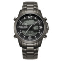 GNTS GUN PVD RND ANALOGUE - DIGITAL DUO DIAL GUN BRACELET WATCH