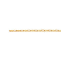 14CT ROLLED GOLD 1.3MM ELONGATED OVAL ROLO CHAIN BRACELET.