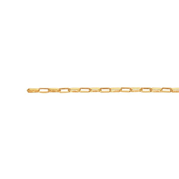 14CT ROLLED GOLD 1.3MM ELONGATED OVAL ROLO CHAIN BRACELET.