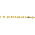 14CT ROLLED GOLD 1.5MM FLAT OVAL CABLE CH. WITH 2MM BEADS