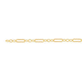 14CT ROLLED GOLD 1.7MM FLAT LONG &  SHORT CHAIN BRACELET.
