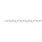 SILVER 3.2MM HEART LINK BRACELET - PERMA JEWEL
