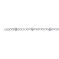 SILVER 1.5MM CABLE LINK WITH 2MM BEADS BRACELET - PERMA JEWEL