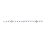 SILVER 1.5MM CABLE LINK WITH 2MM BEADS BRACELET - PERMA JEWEL