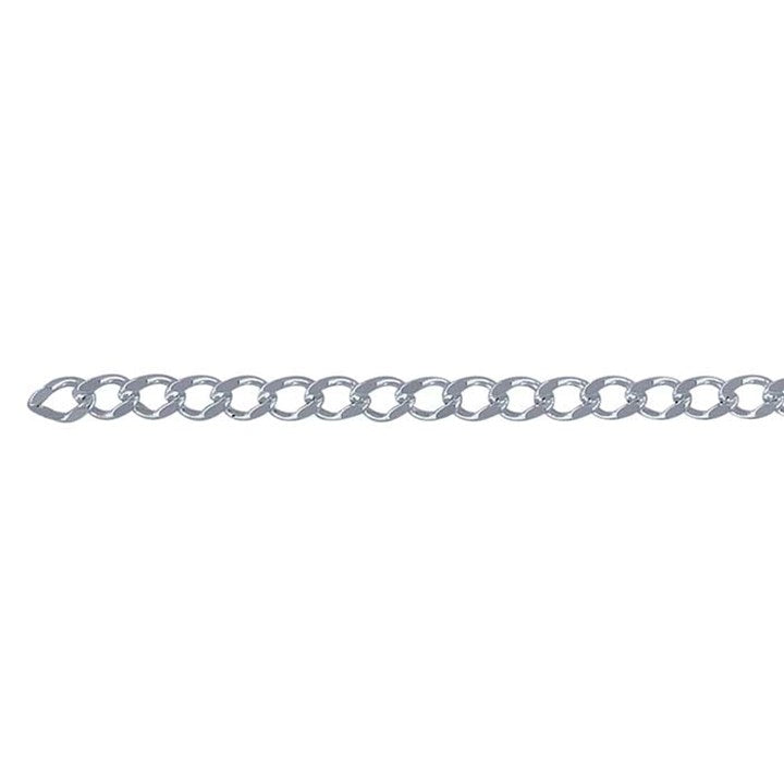 SILVER 1.8MM DIAMOND CUT CURB BRACELET - PERMA JEWEL