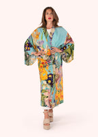 Powder Spring Flora Modal/Cupro Long Kimono Gown