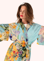 Powder Spring Flora Modal/Cupro Long Kimono Gown