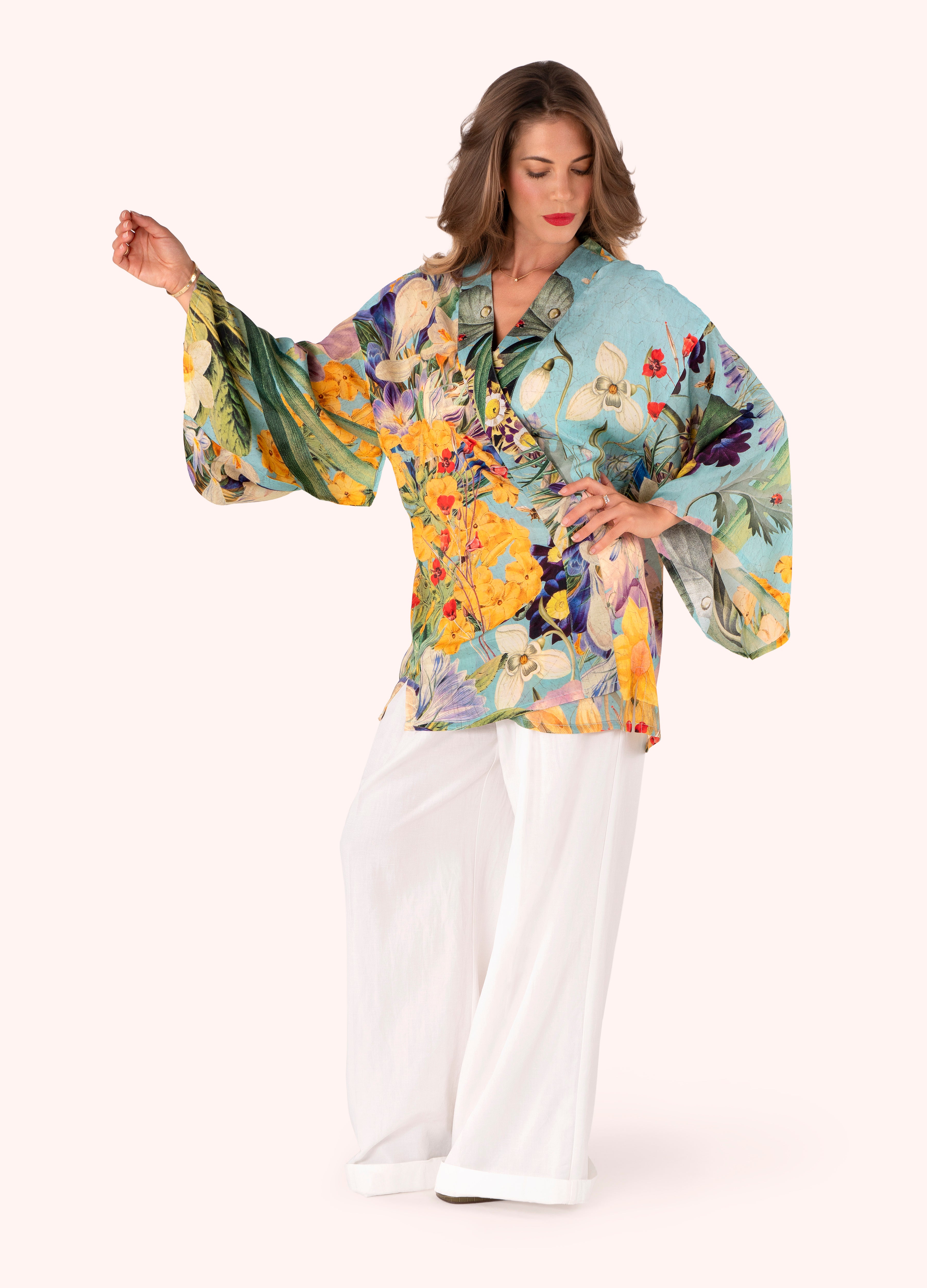 Powder Spring Flora Modal/Cupro Short Kimono Jacket