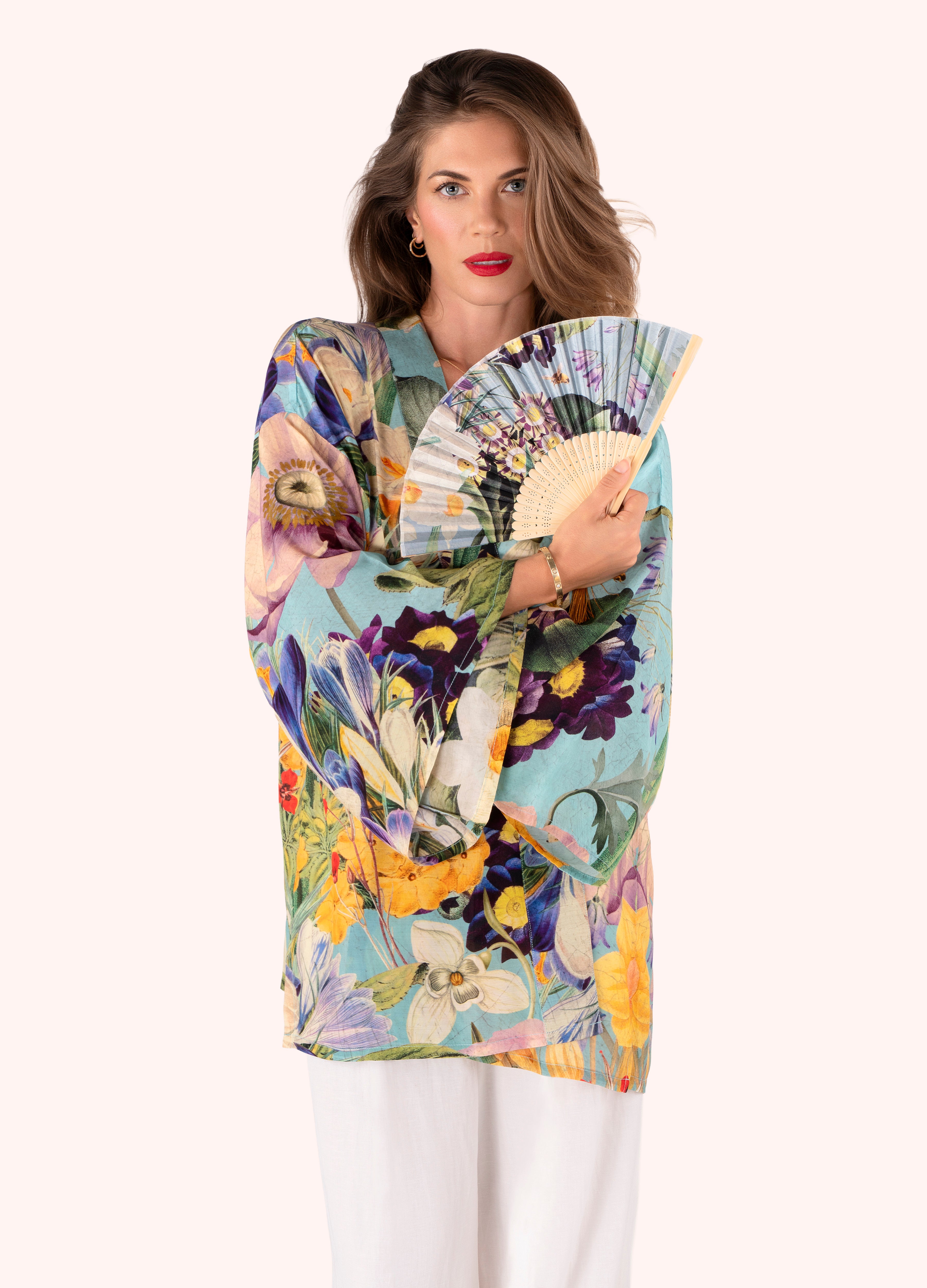 Powder Spring Flora Modal/Cupro Short Kimono Jacket