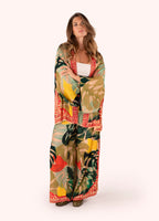 Powder Exotic Leaves Modal/Cupro Short Kimono Jacket