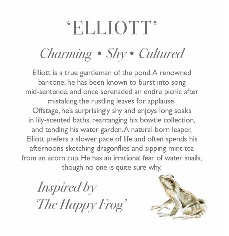 FROG - MEDIUM PLUSH SOFT "ELLIOTT" TEDDY