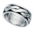 GNTS SILV CELTIC SPINNER BAND RING