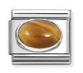 330510/41 NOMINATION TIGERS EYE SILVER CHARM - STONE SYMBOLS