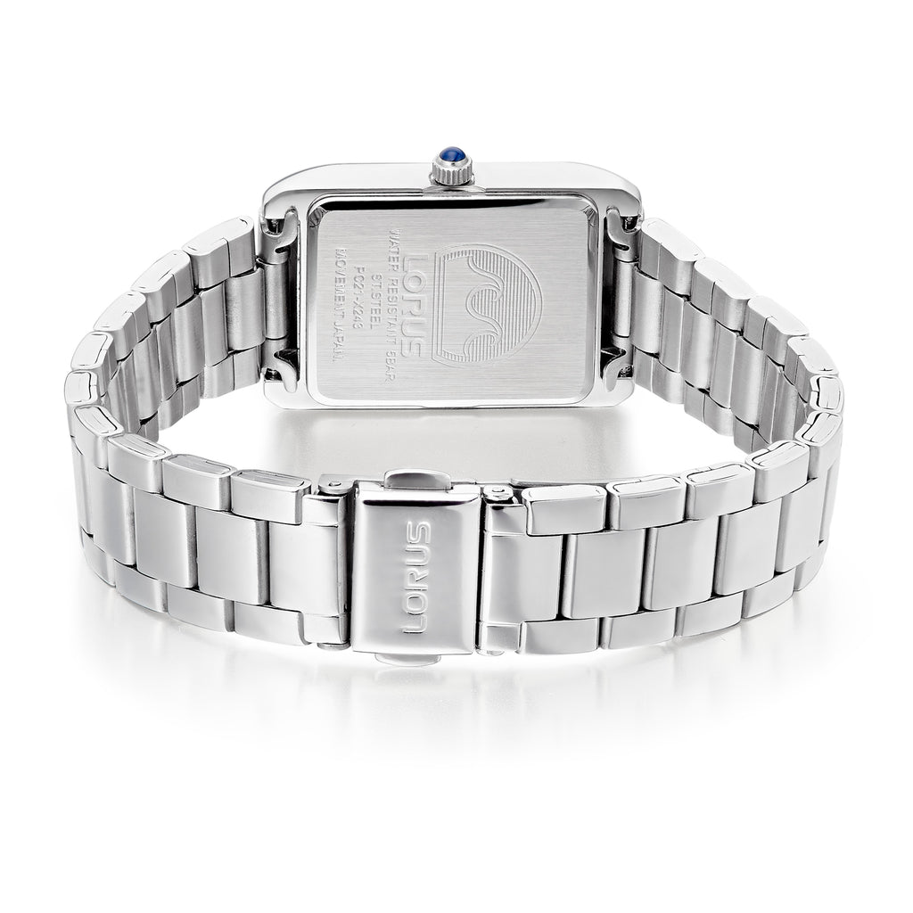 LDS SS LORUS RECT SIL DL. BLU BAT BW