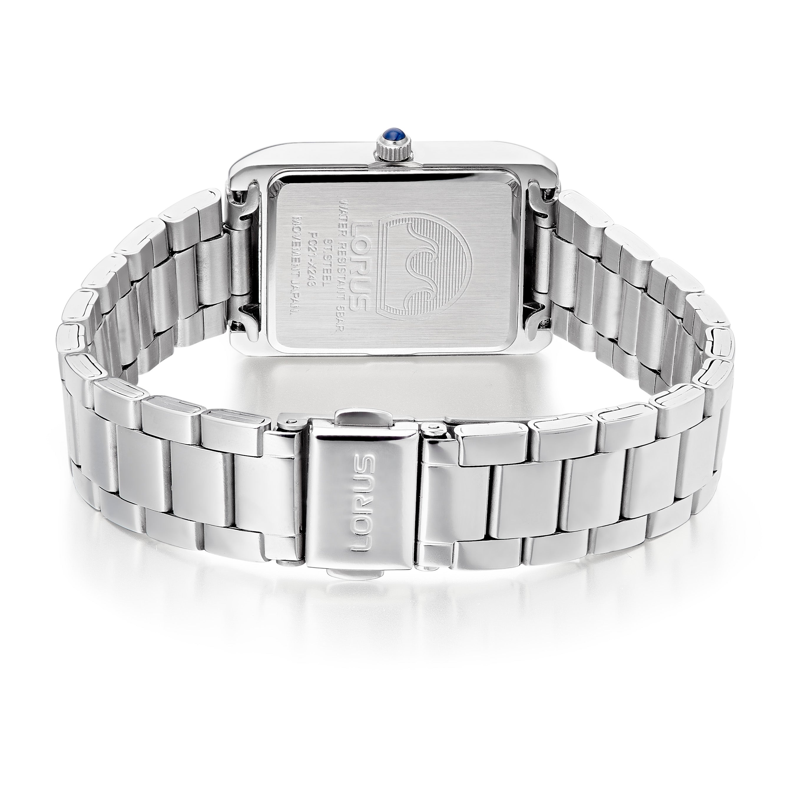 LDS SS LORUS RECT SIL DL. BLU BAT BW