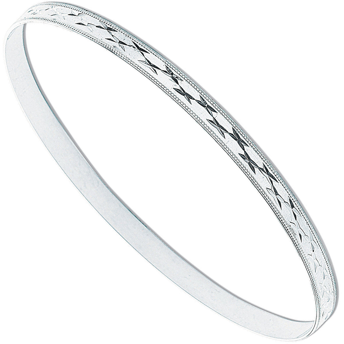 SILVER 4MM DC SLAVE BANGLE