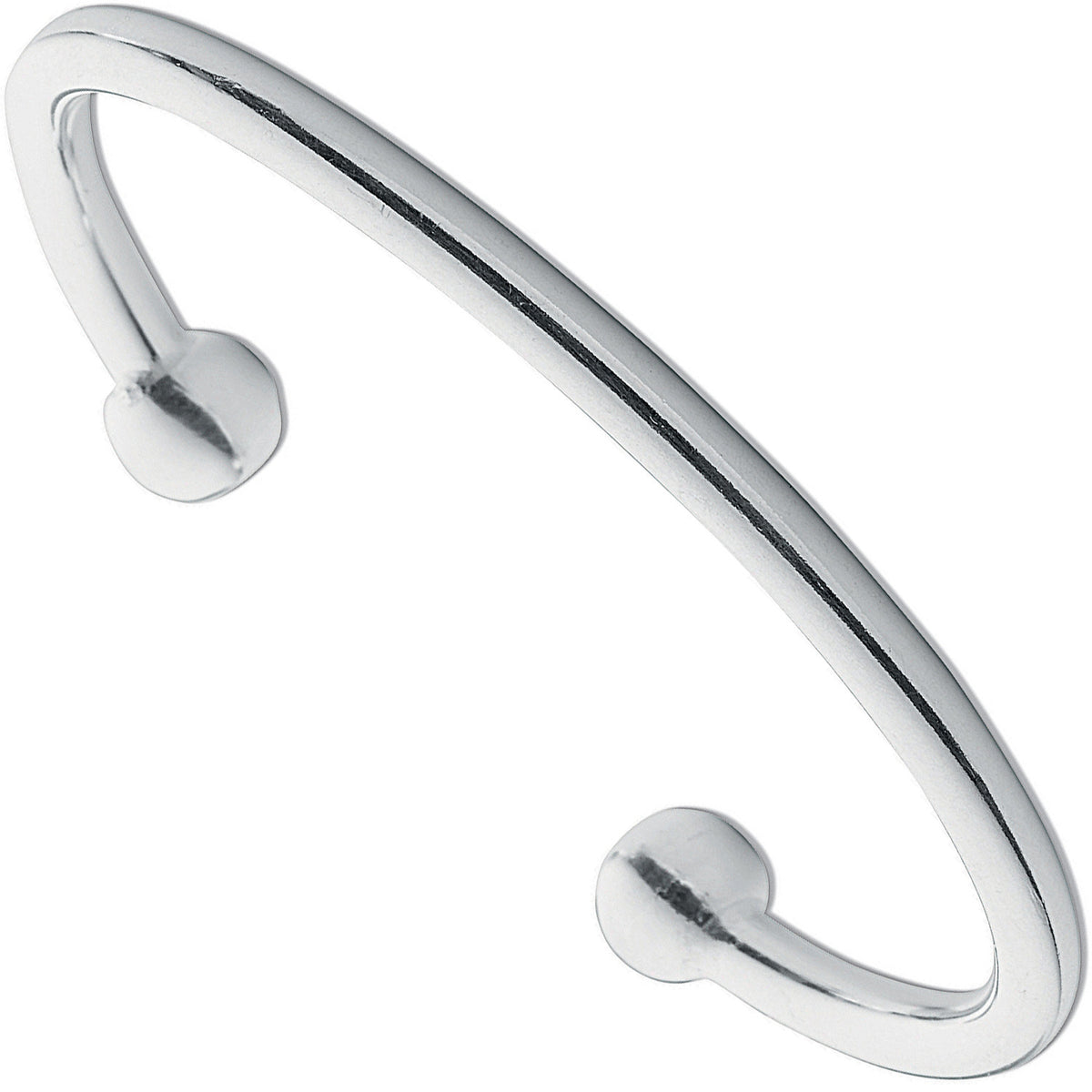 SILVER GNTS SOLID TORQUE 5MM BANGLE