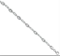 LDS SILV 7.5" FANCY PEANUT BRACELET