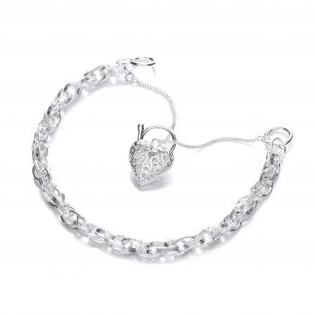 SILV HW OPEN OVAL BELCHER STYLE LINK B'LET