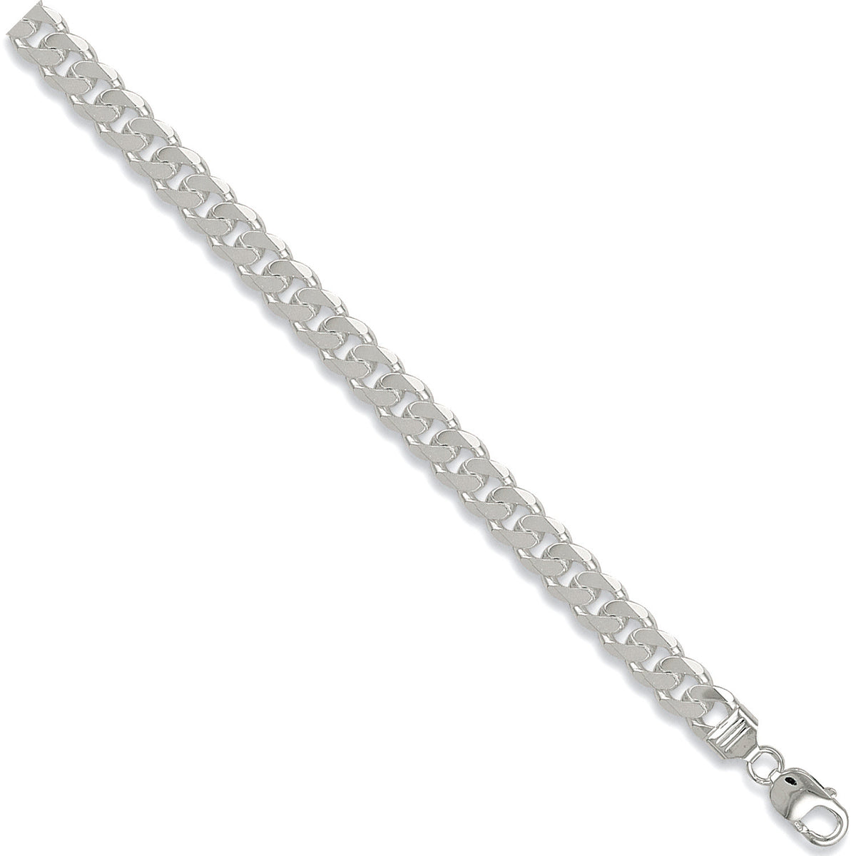 SILVER 9.5MM FLAT BEV EDGE CURB GNTS BLET